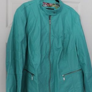 Wilson Leather Jacket Aqua SZ 2X NWT's